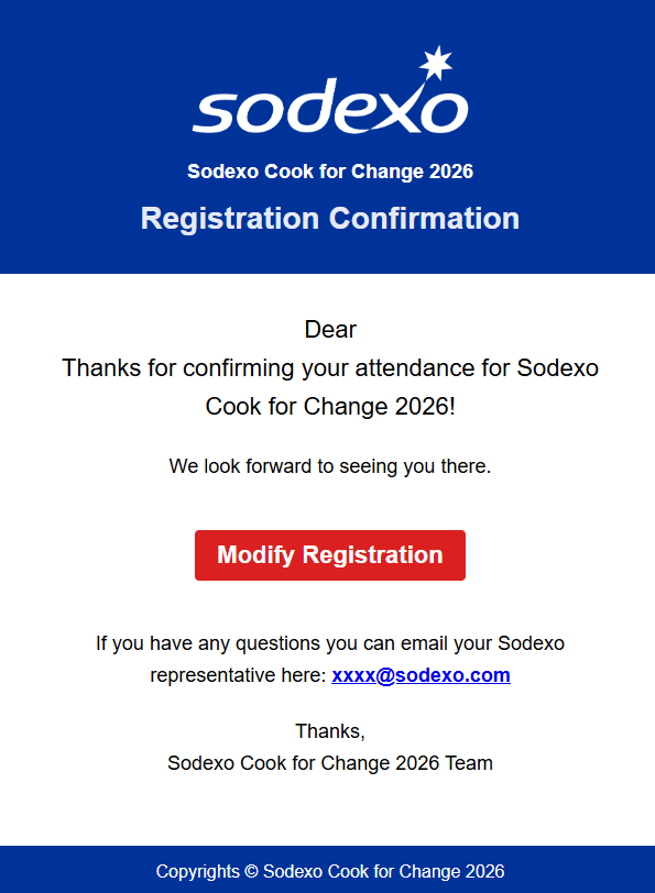 Confirmation Email Screenshot