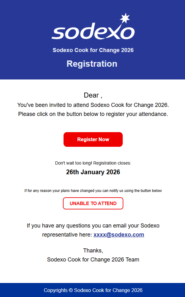 Invitation Email Screenshot